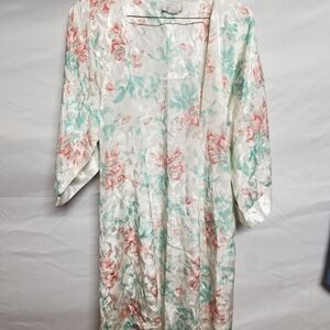 Floral Satin Lounge Robe